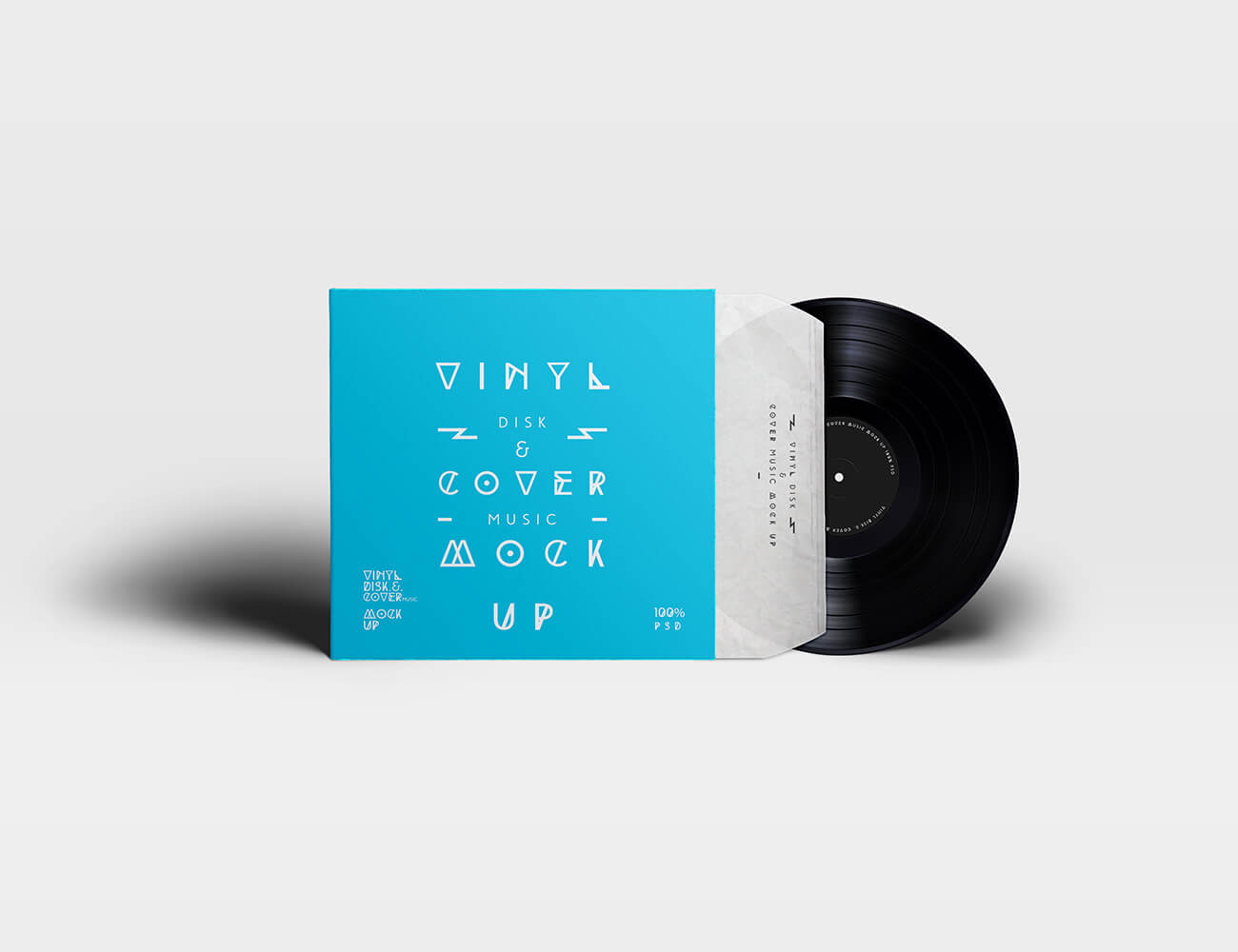 Vinyl Record and Cover Presentation MockUp
